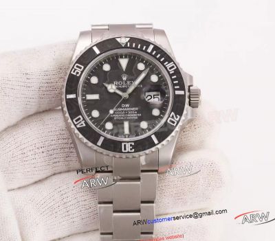 VS Factory Rolex Diw Submariner Carbon Fiber Grey Dial Matte Oyster Band Clone Watch 